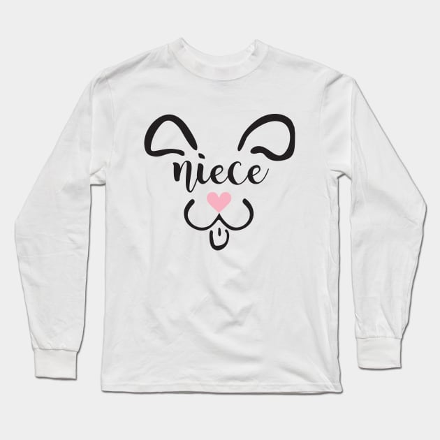 Cute Dog Niece Long Sleeve T-Shirt by FuseTheory1